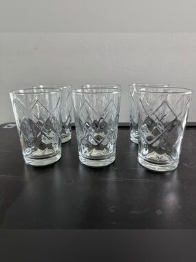 Source Unknown Clear Diamond-Texture Glass Tumblers - Set of 6